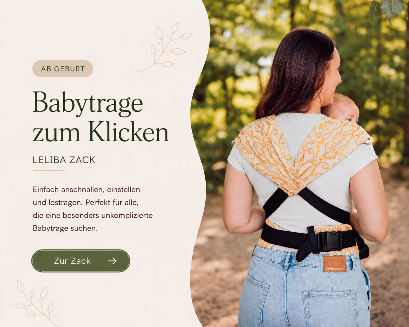 LELIBA Zack Babytrage zum Klicken
